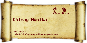 Kálnay Mónika névjegykártya