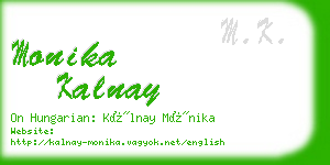 monika kalnay business card